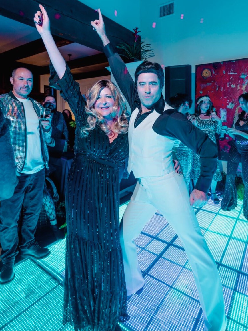 Tony posing with a guest at a private party in Orange County.